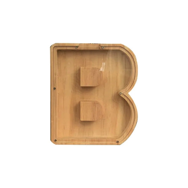 Wooden Letter Piggy Bank