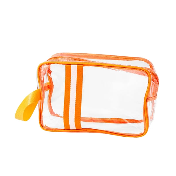 Clear PVC Travel Cosmetic Bag With Strap
