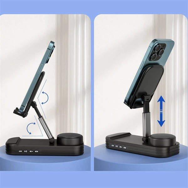 Cell Phone Stand With Bluetooth Speaker