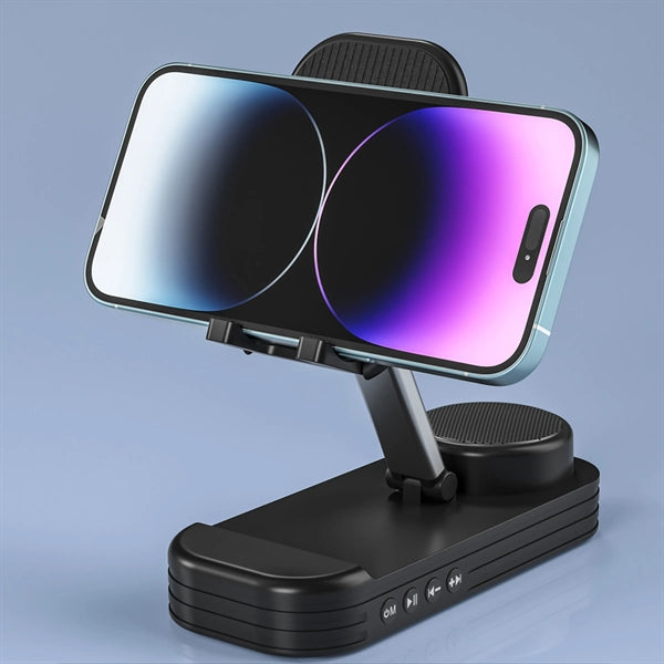 Cell Phone Stand With Bluetooth Speaker