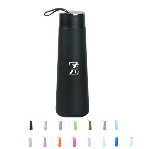 Stainless Steel Thermos Cup With Silicone Carrying Handle