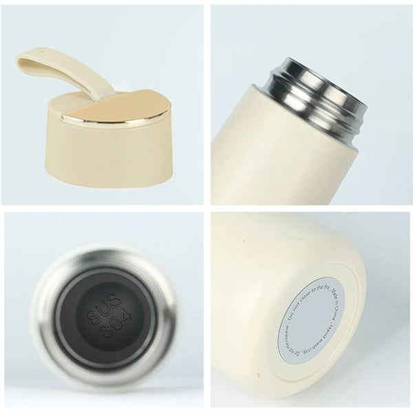 Stainless Steel Thermos Cup With Silicone Carrying Handle