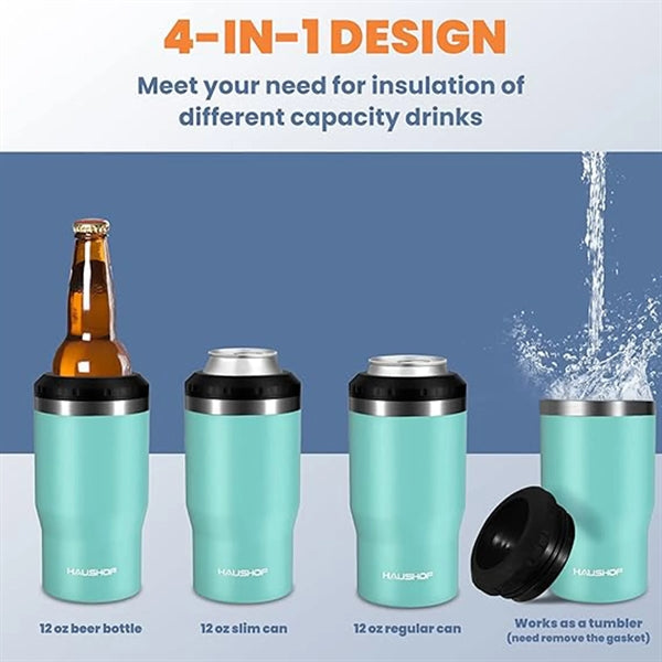 14Oz Portable Travel Coffee Mug With 2 Lids