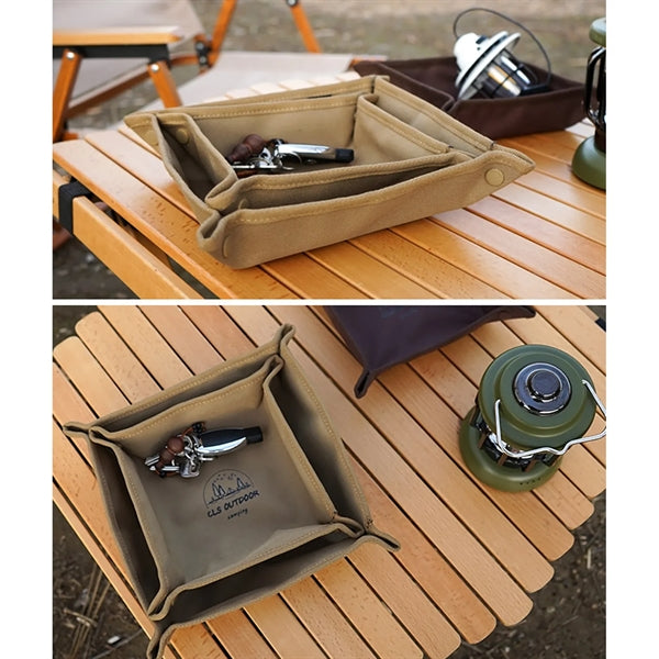 Camping Canvas Catchall Tray Valet Organizer Storage