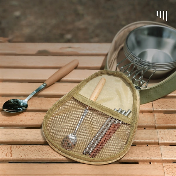Portable Canvas Lunch Cutlery Bag