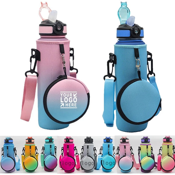 32 Oz Water Bottle With Sleeve With Money Pocket
