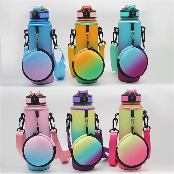 32 Oz Water Bottle With Sleeve With Money Pocket