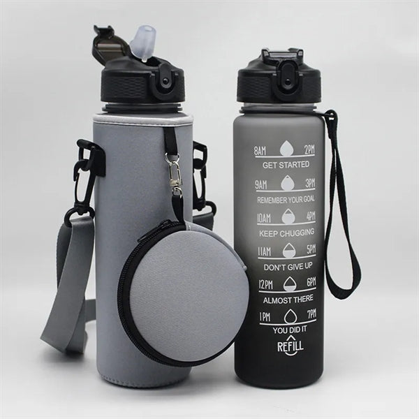32 Oz Water Bottle With Sleeve With Money Pocket