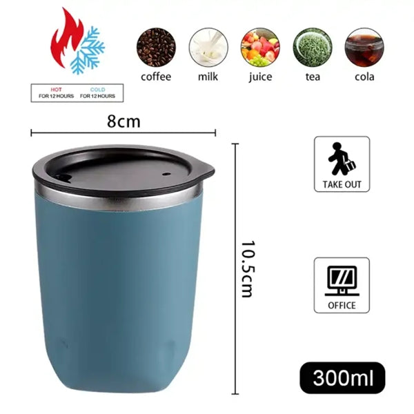10oz Insulated Coffee Mug with Lid