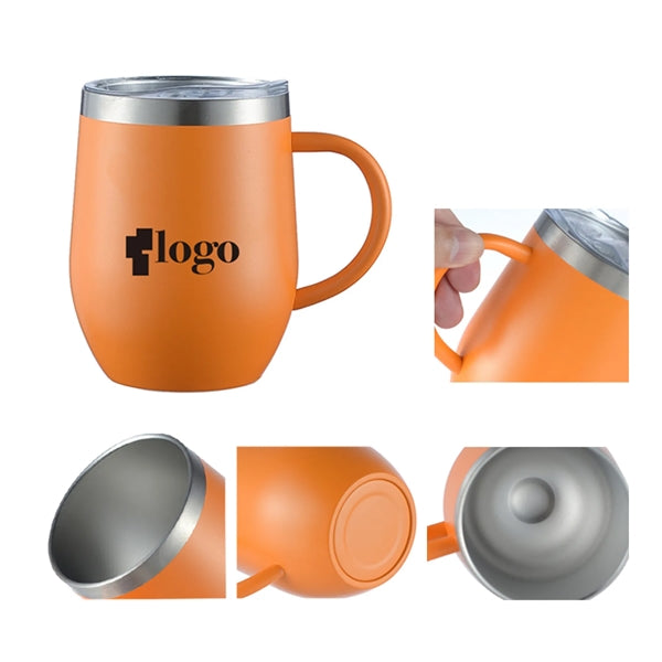 Insulated Stainless Steel Double Layers Mug With Lid