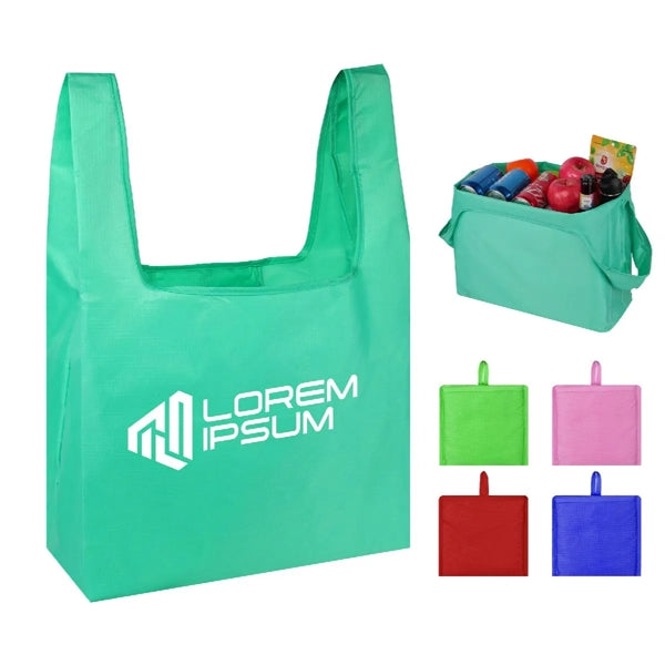 Foldable Shopping Grocery Tote Bag (15.16" x 6.10" x 25" )