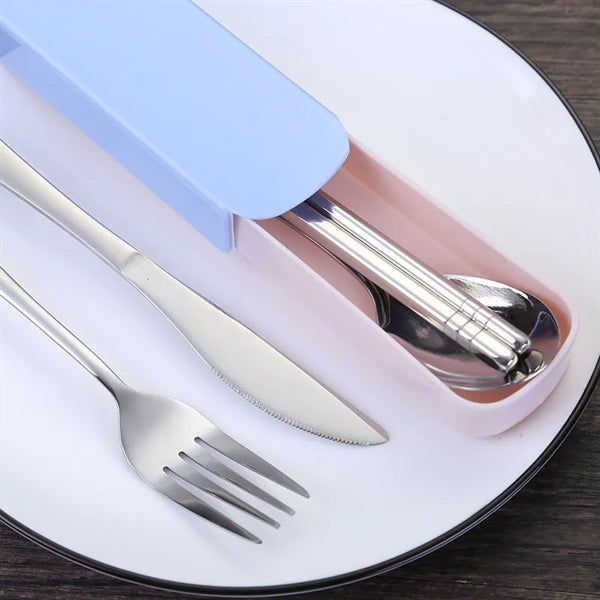 Stainless Steel Travel Four Sets Of Cutlery