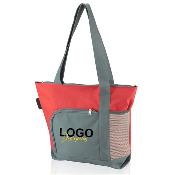 Polyester Canvas Zipper Tote