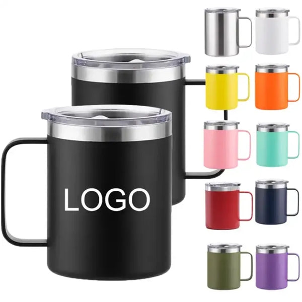 12oz Stainless Steel Coffee Mug with Lid