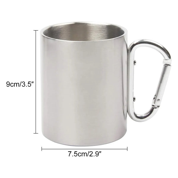 Stainless Steel Carabiner Mug