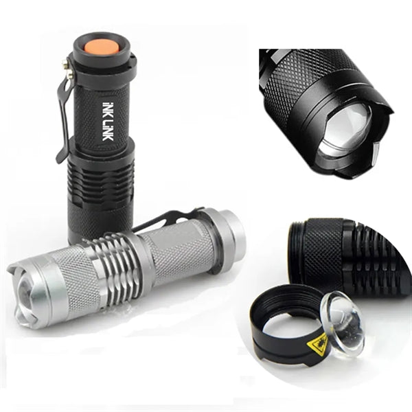 Sk68 telescopic zoom LED flashlight
