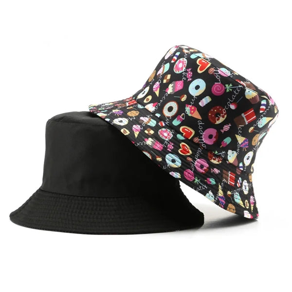 Full Color Imprint Reversible Cotton Bucket Hat