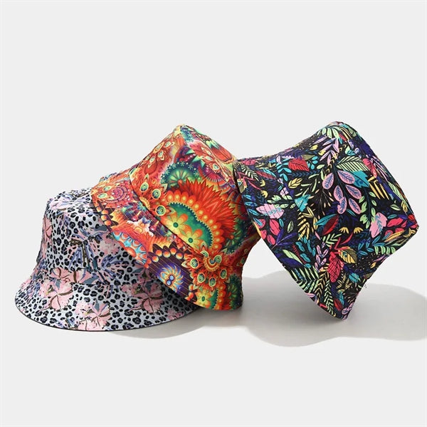 Full Color Imprint Reversible Cotton Bucket Hat