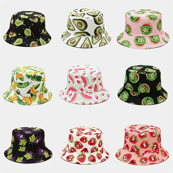 Full Color Imprint Reversible Polyester Bucket Hat