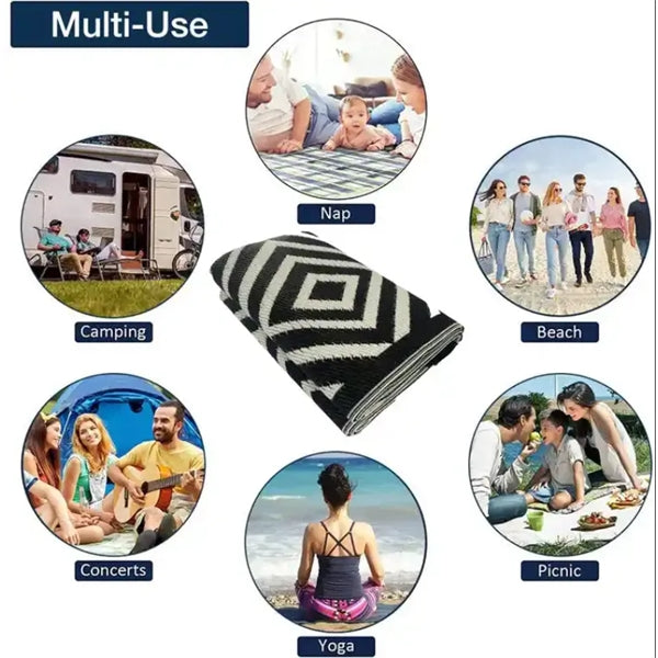 Custom-Patterned Camping Rug With 100% Recycled Plastic