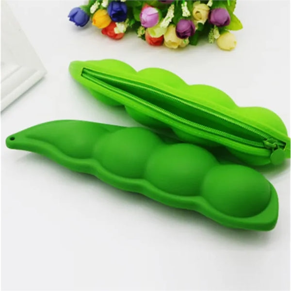 Pea Shape 3D Silicone Pencil Case
