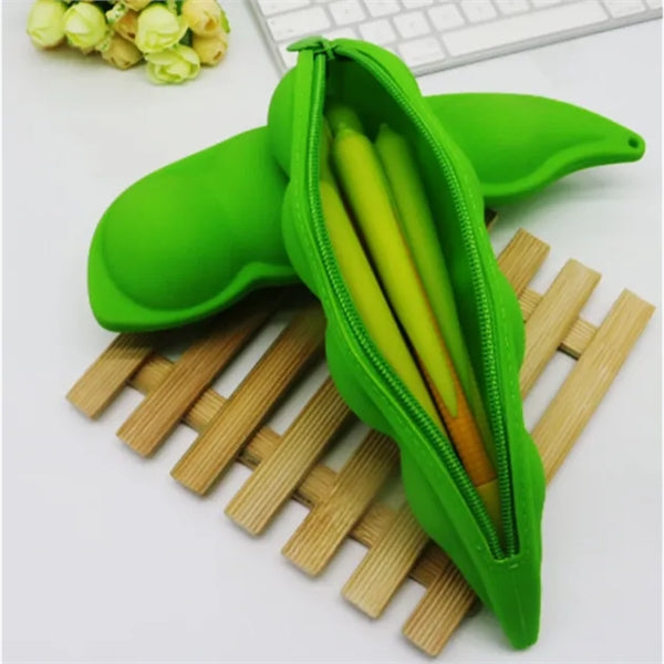 Pea Shape 3D Silicone Pencil Case