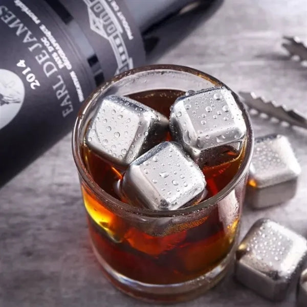 Stainless Steel Whisky Cooler Rocks 4pcs