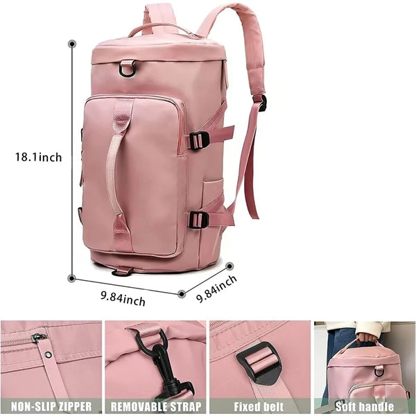 Gym Travel Backpack Duffel Bag with Shoes Compartment