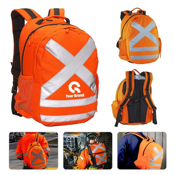 Reflective Safety Heavy Duty Construction Hydration Backpack