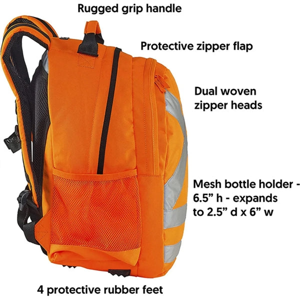 Reflective Safety Heavy Duty Construction Hydration Backpack