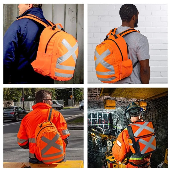 Reflective Safety Heavy Duty Construction Hydration Backpack