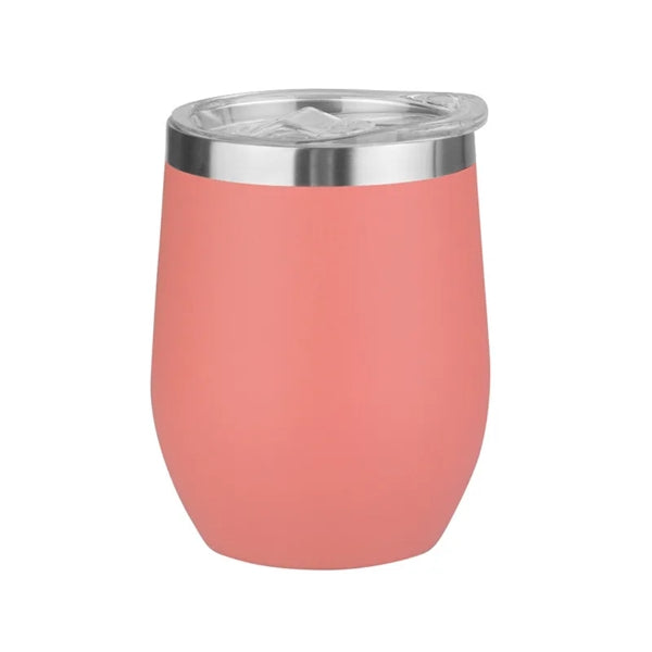 12oz Egg Shape Double Wall Stainless Steel Stemless Tumbler