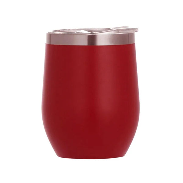 12oz Egg Shape Double Wall Stainless Steel Stemless Tumbler