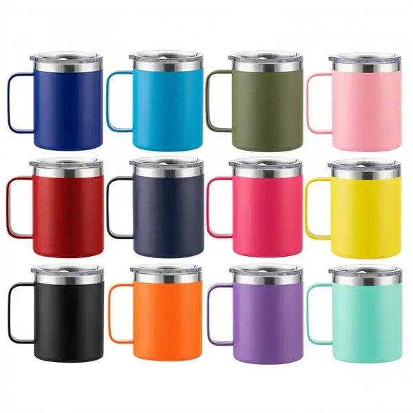 12oz Stainless Steel Insulated Tumbler Mug With Handle