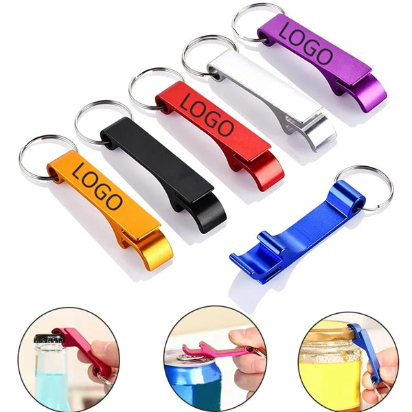 Portable Aluminum Bot tle Opener Keychain With Vibrant Color
