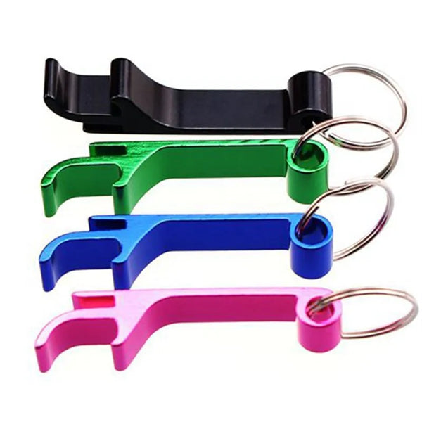 Portable Aluminum Bot tle Opener Keychain With Vibrant Color