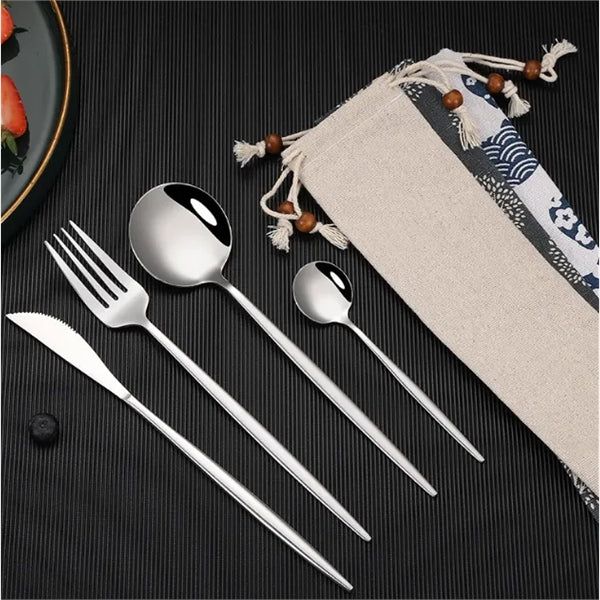 Stainless Steel Tableware set with Pouch