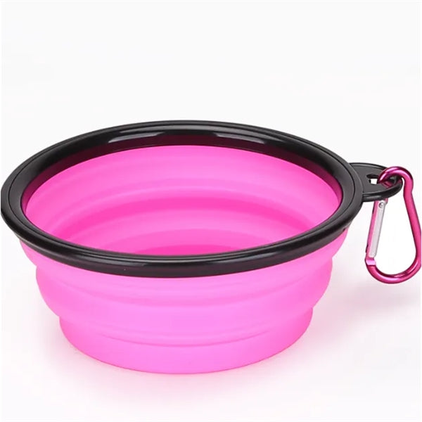 Foldable Collapse TPE Pet Bowl with Carabiner