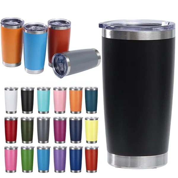 20oz Tumblers Double Wall Stainless Steel Mugs With Lid