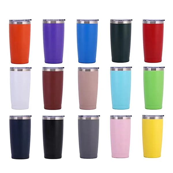20oz Tumblers Double Wall Stainless Steel Mugs With Lid