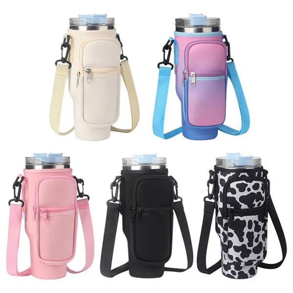 40oz Water Bottle Tumbler Carrier Bag with Phone Pocket
