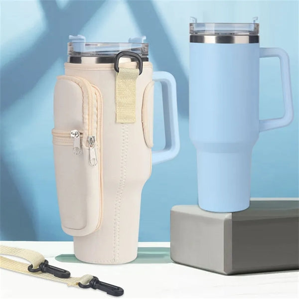 40oz Water Bottle Tumbler Carrier Bag with Phone Pocket