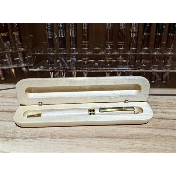 Pen Set Maplewood Case Gift