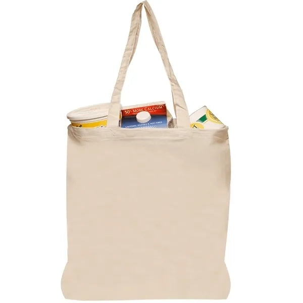 Natural Cotton Solid Color Canvas Tote Bag