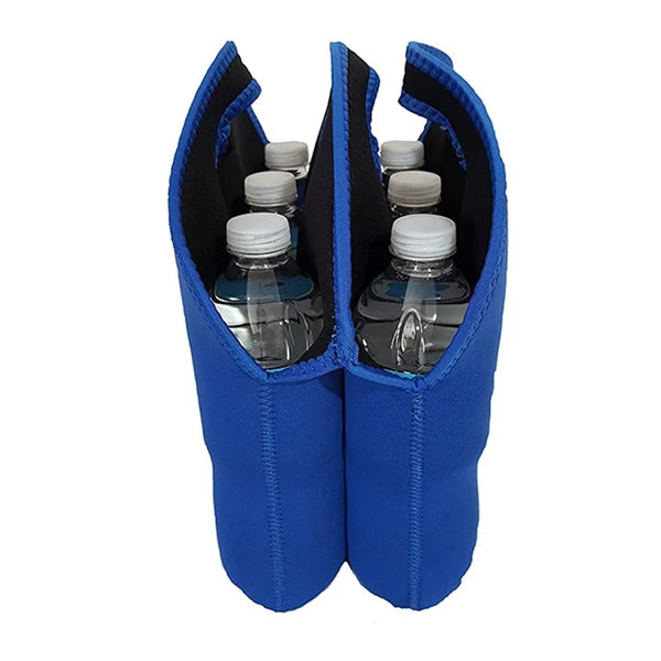 6 Pack Beer Cooler Wine Bottle Neoprene Tote Bag