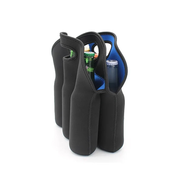 6 Pack Beer Cooler Wine Bottle Neoprene Tote Bag
