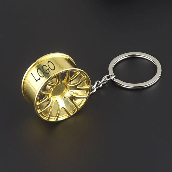 Simulation Creative Mini Wheel Hub Modeling Keychain Pendant
