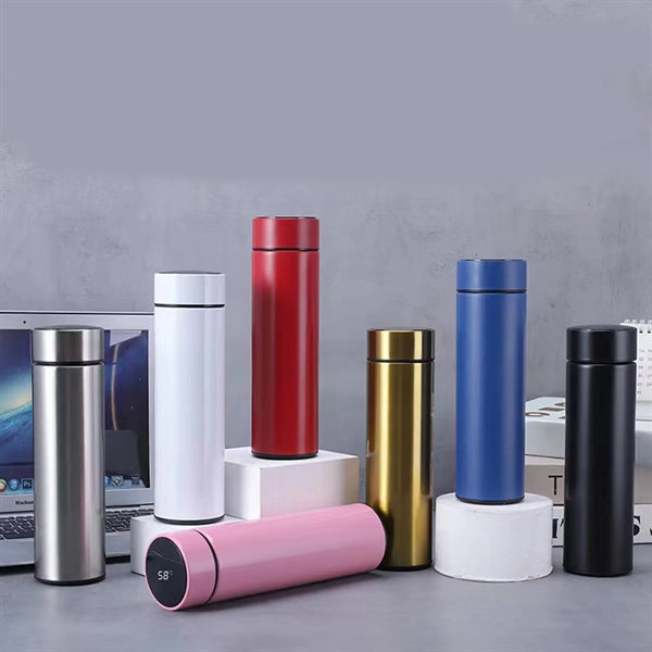 Bottle with LED Temperature Display