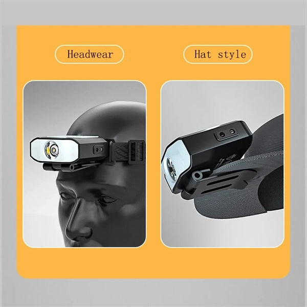 Hat clip light sensor headlight