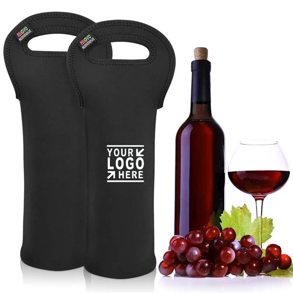 Insulated Neoprene Single Bottle Wine Tote Carrier Bags